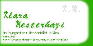 klara mesterhazi business card